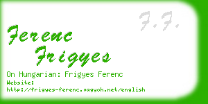 ferenc frigyes business card